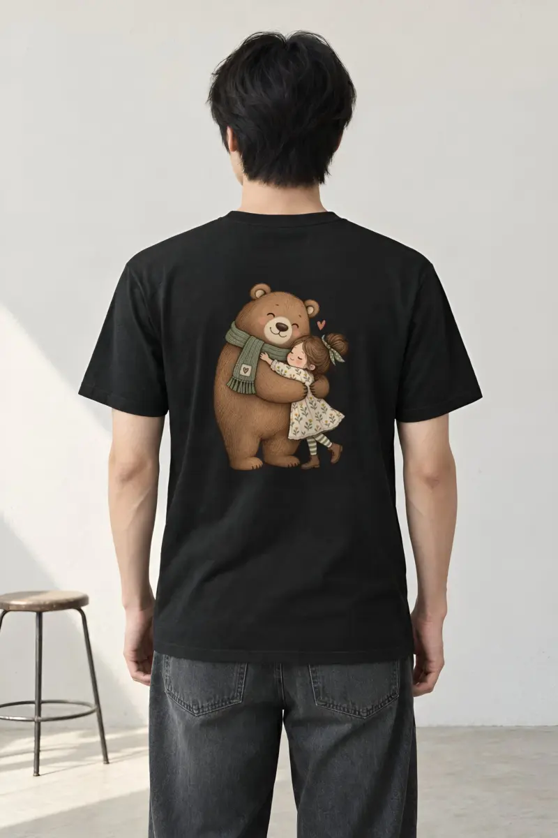 "Bear Hug" Heavyweight Unisex Crewneck T-shirt