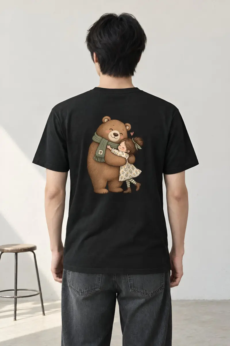 "Bear Hug" Heavyweight Unisex Crewneck T-shirt