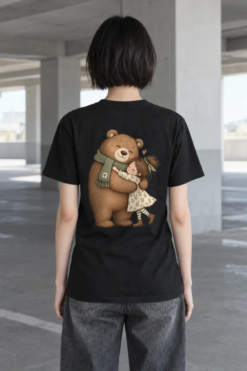 "Bear Hug" Heavyweight Unisex Crewneck T-shirt