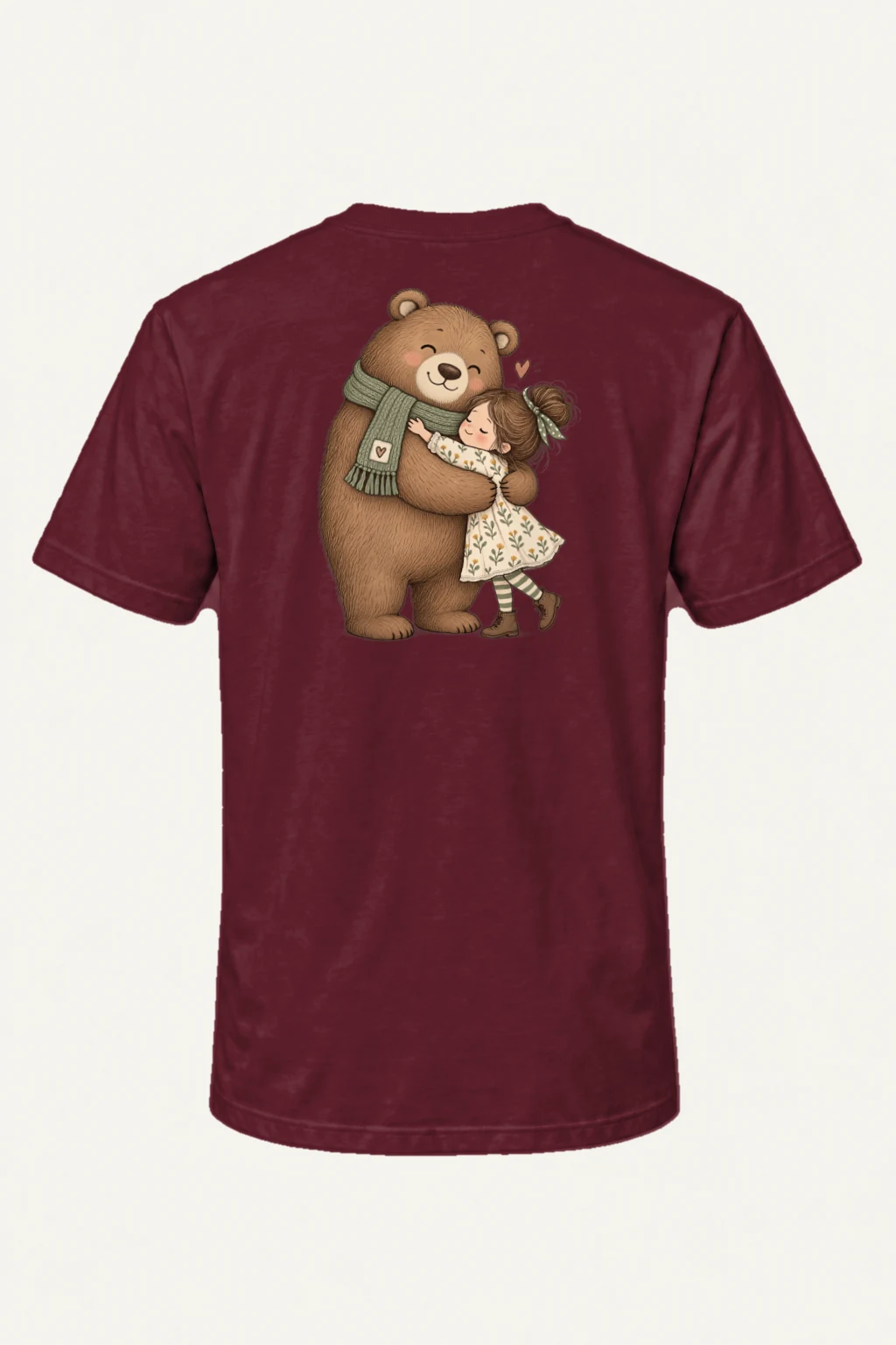 "Bear Hug" Heavyweight Unisex Crewneck T-shirt | Gildan 5000