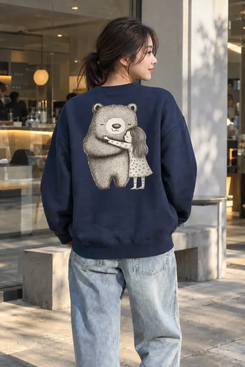 “Bear Hug Sketch” Heavy Blend Unisex Crewneck Sweatshirt | Gildan 18000