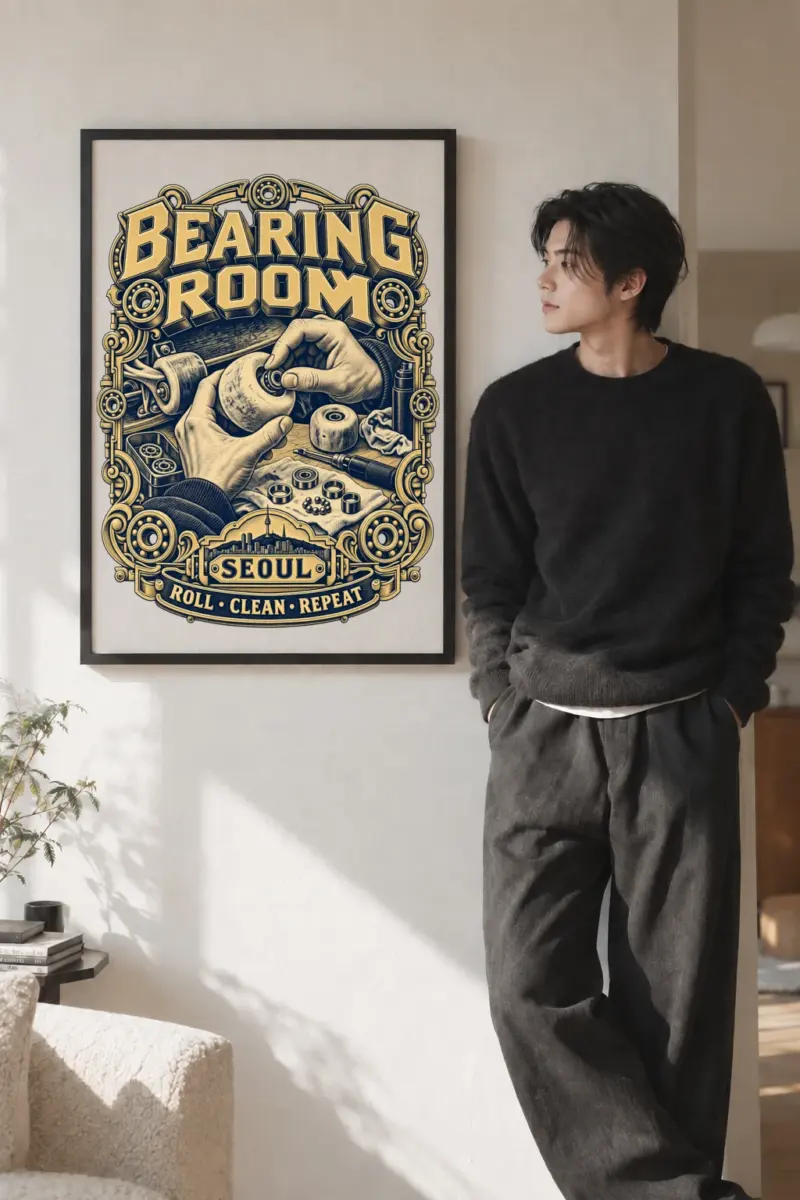 "Bearing Room Seoul" Premium Wooden Framed Poster