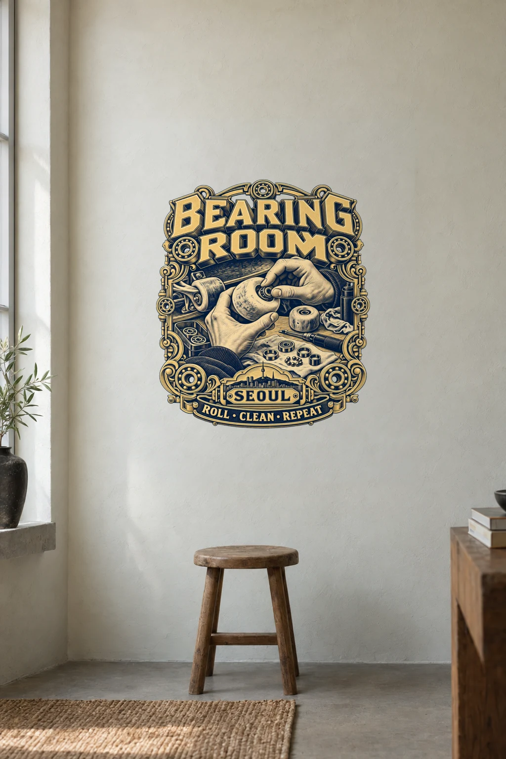 "Bearing Room Seoul" Premium Wooden Framed Poster