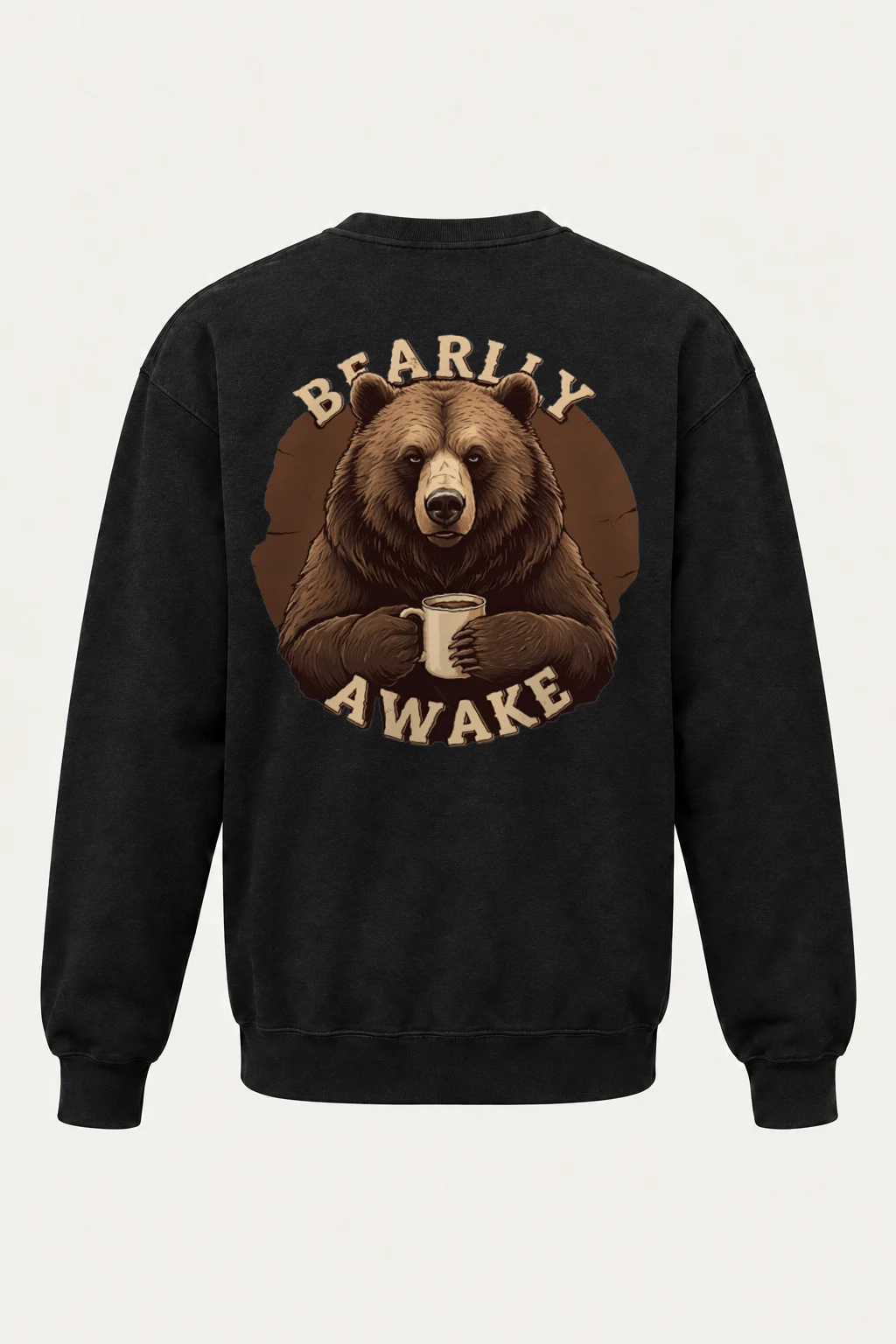 "Bearly Awake" Heavy Blend Unisex Crewneck Sweatshirt | Gildan 18000