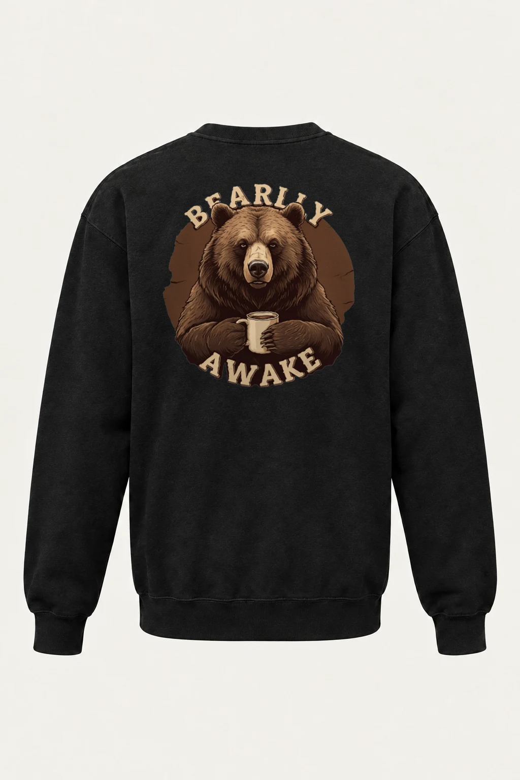 "Bearly Awake" Heavy Blend Unisex Crewneck Sweatshirt | Gildan 18000