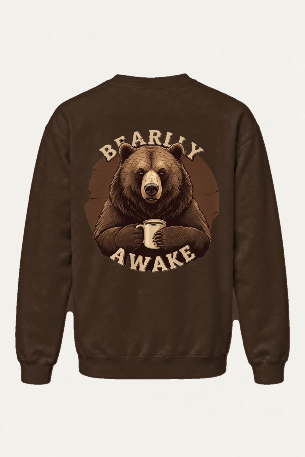"Bearly Awake" Heavy Blend Unisex Crewneck Sweatshirt | Gildan 18000