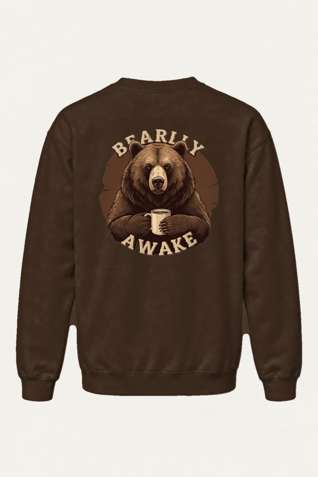 "Bearly Awake" Heavy Blend Unisex Crewneck Sweatshirt | Gildan 18000