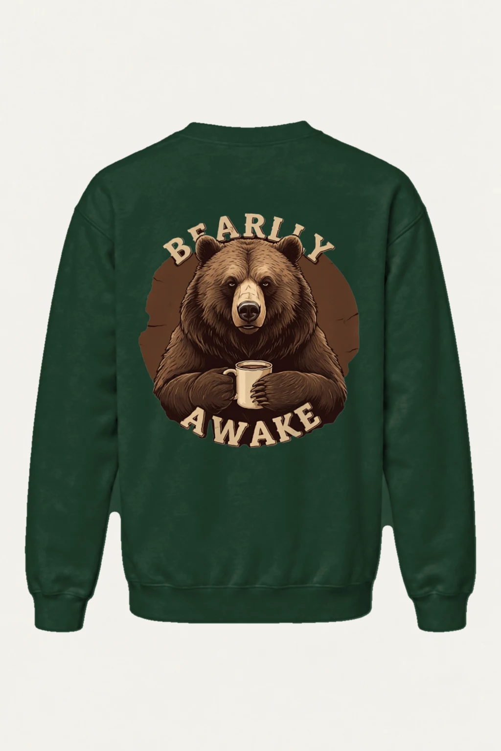 "Bearly Awake" Heavy Blend Unisex Crewneck Sweatshirt | Gildan 18000