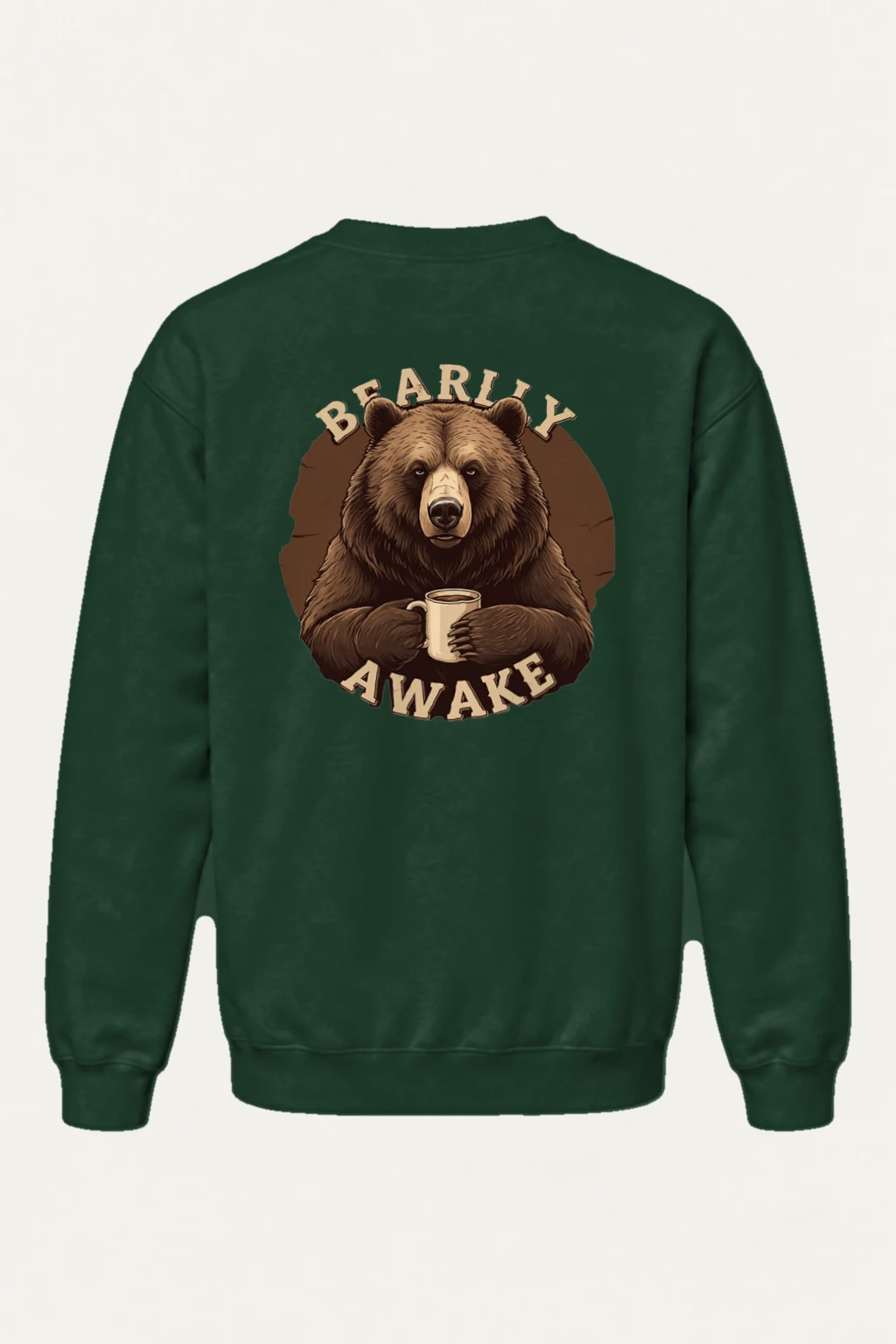 "Bearly Awake" Heavy Blend Unisex Crewneck Sweatshirt | Gildan 18000
