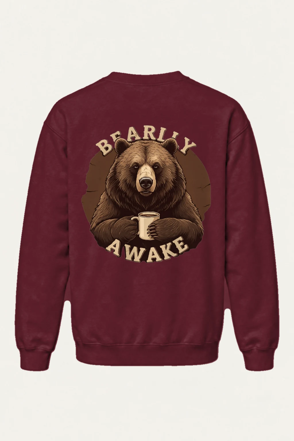 "Bearly Awake" Heavy Blend Unisex Crewneck Sweatshirt | Gildan 18000