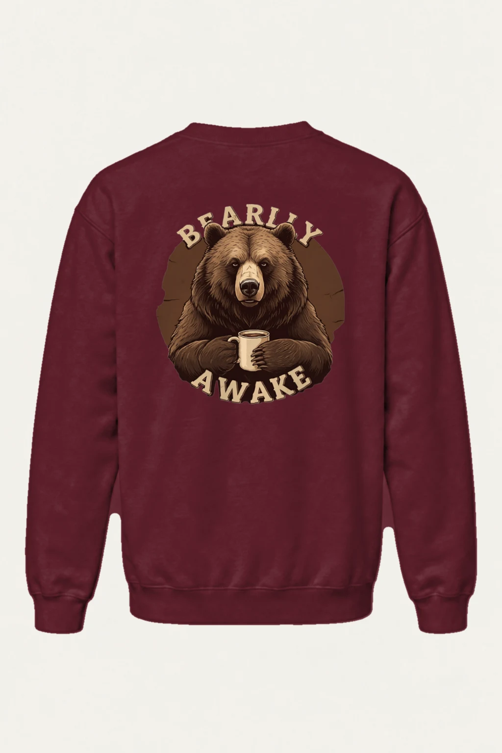 "Bearly Awake" Heavy Blend Unisex Crewneck Sweatshirt | Gildan 18000