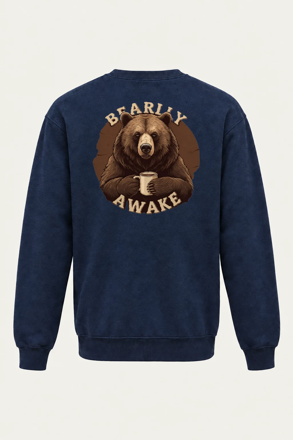 "Bearly Awake" Heavy Blend Unisex Crewneck Sweatshirt | Gildan 18000
