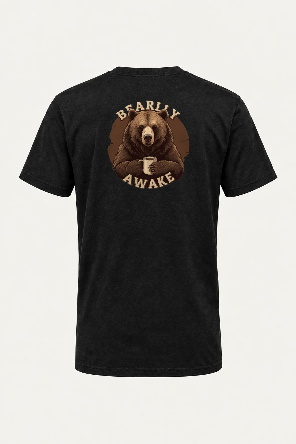 "Bearly Awake" Heavyweight Unisex Crewneck T-shirt | Gildan 5000