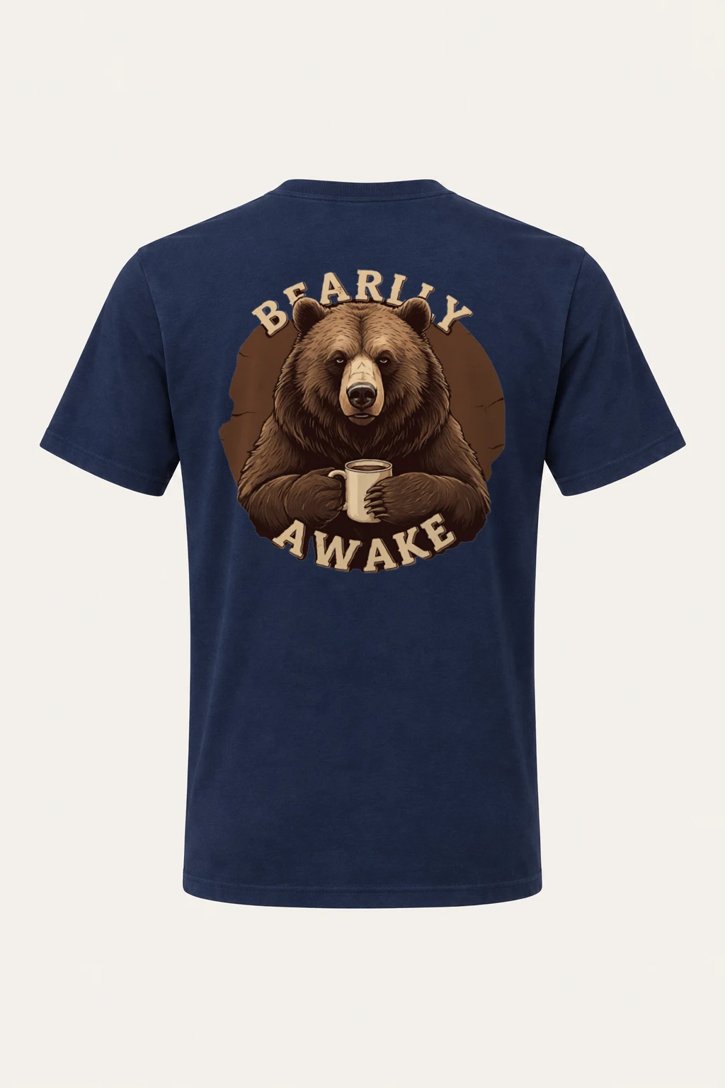 "Bearly Awake" Heavyweight Unisex Crewneck T-shirt | Gildan 5000
