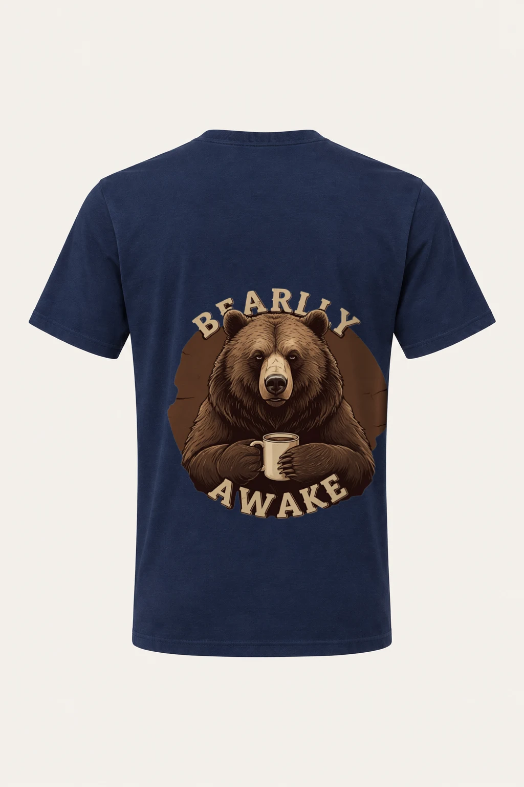 "Bearly Awake" Heavyweight Unisex Crewneck T-shirt | Gildan 5000