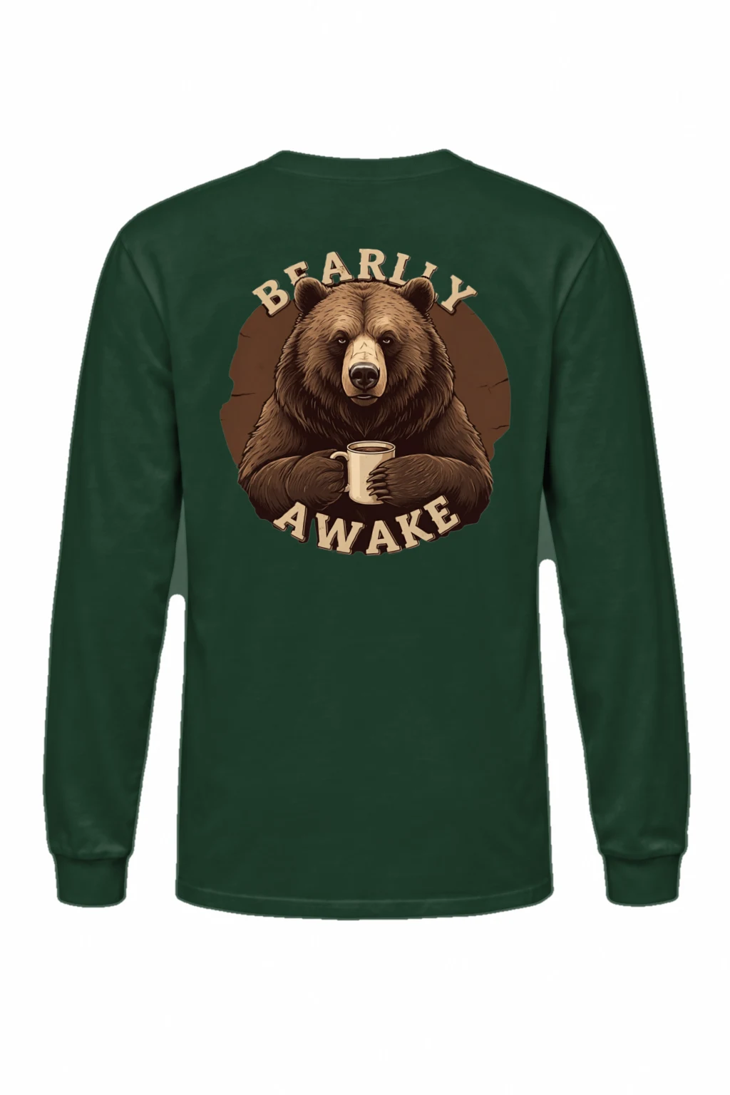 "Bearly Awake" Unisex Longsleeve T-shirt | Gildan 2400