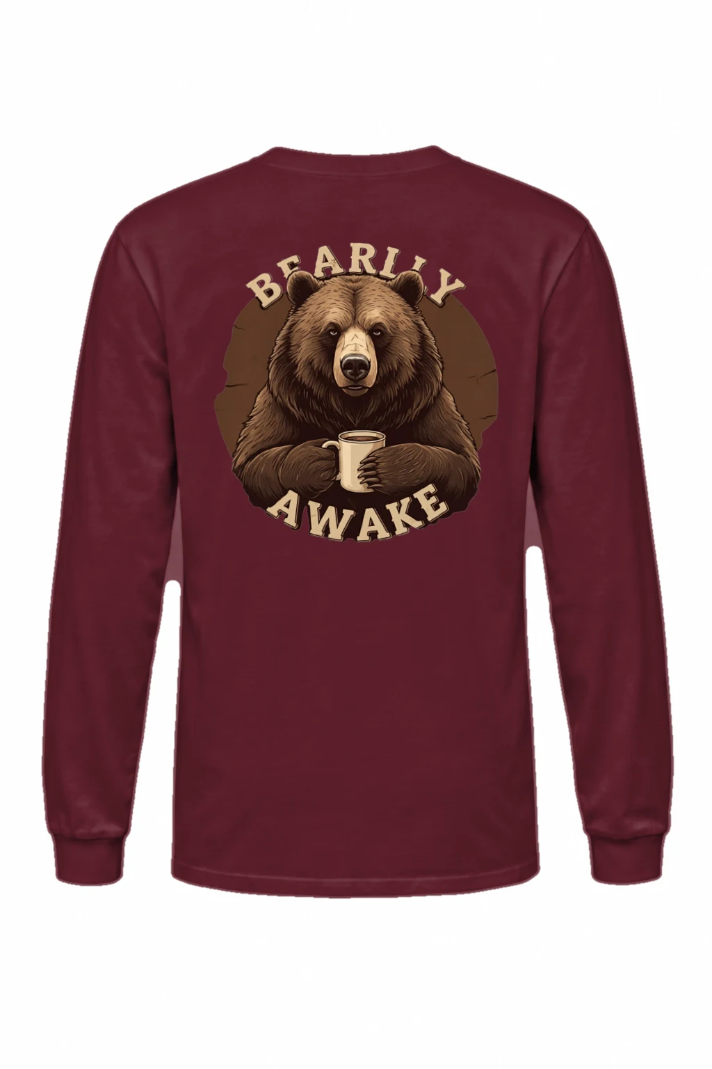 "Bearly Awake" Unisex Longsleeve T-shirt | Gildan 2400