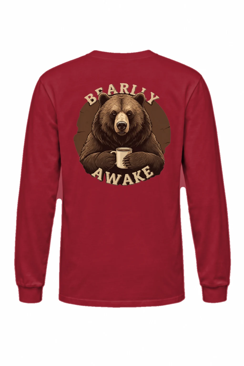 "Bearly Awake" Unisex Longsleeve T-shirt | Gildan 2400