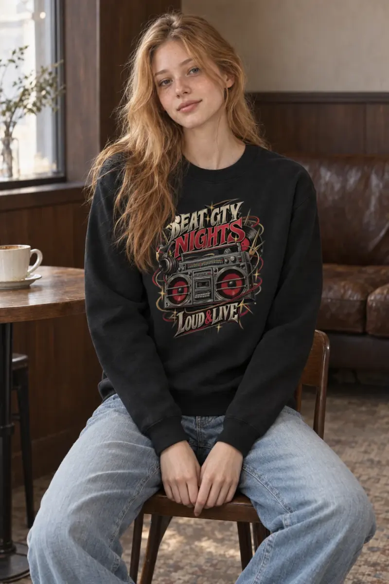 "Beat City Nights" Heavy Blend Unisex Crewneck Sweatshirt