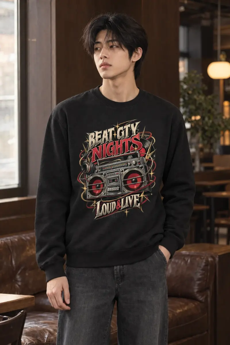 "Beat City Nights" Heavy Blend Unisex Crewneck Sweatshirt