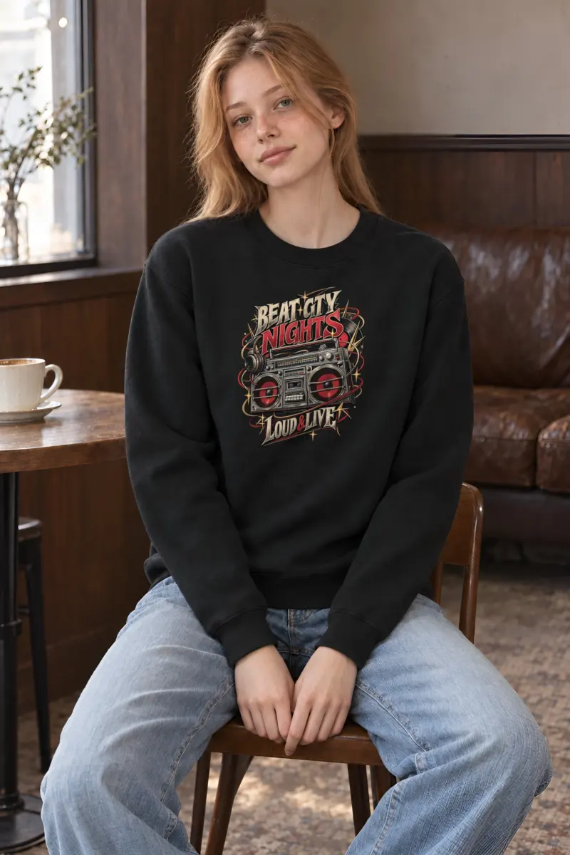 "Beat City Nights" Heavy Blend Unisex Crewneck Sweatshirt
