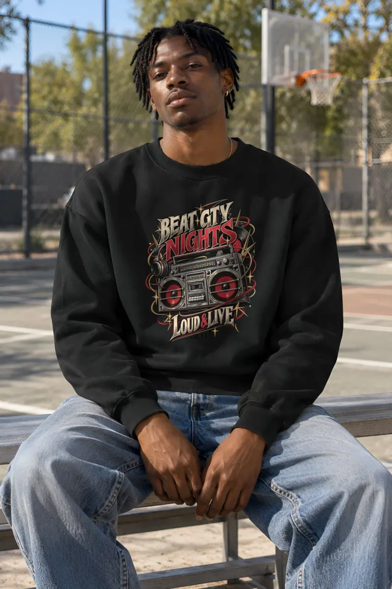 "Beat City Nights" Heavy Blend Unisex Crewneck Sweatshirt