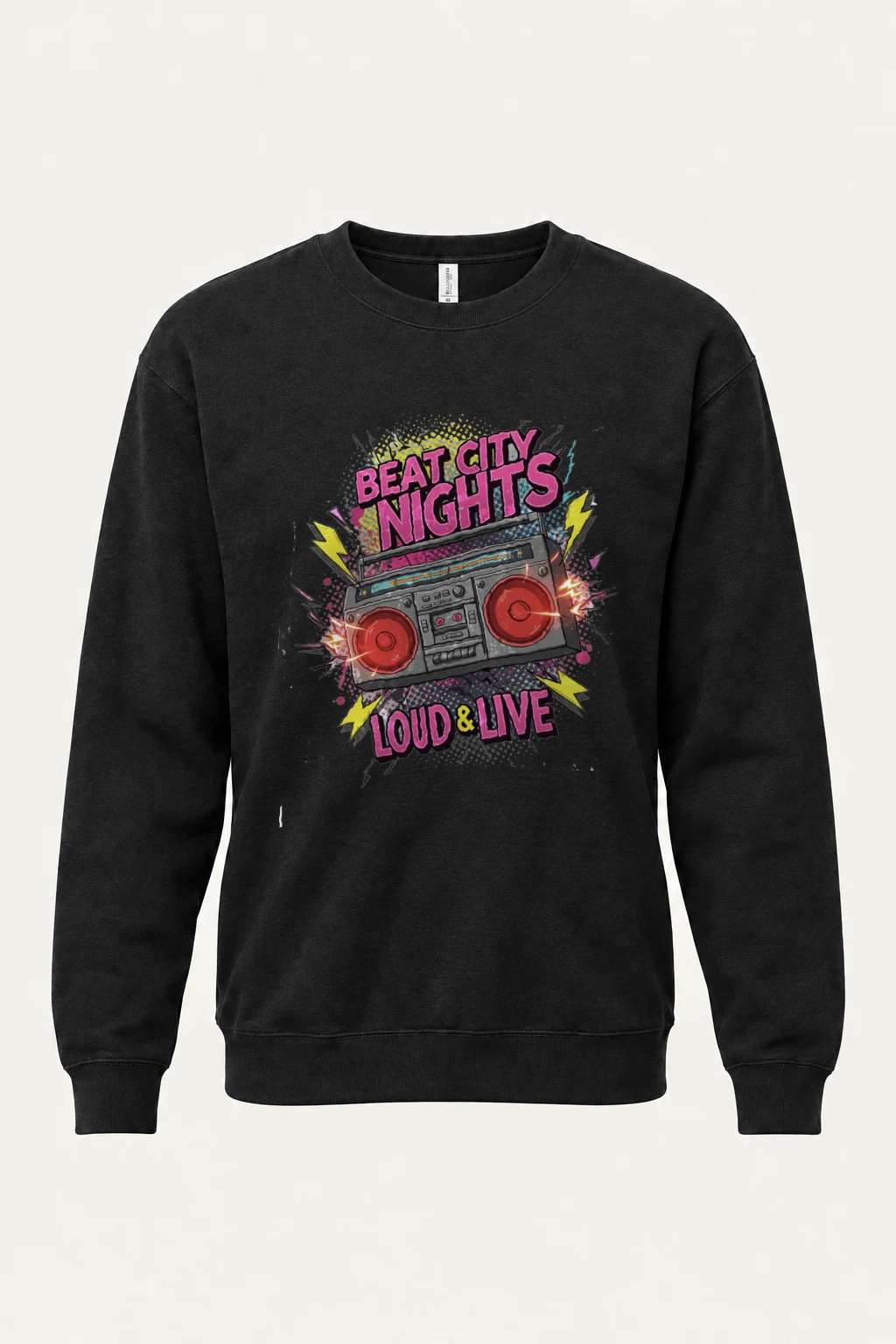 "Beat City Nights" Heavy Blend Unisex Crewneck Sweatshirt | Gildan 18000