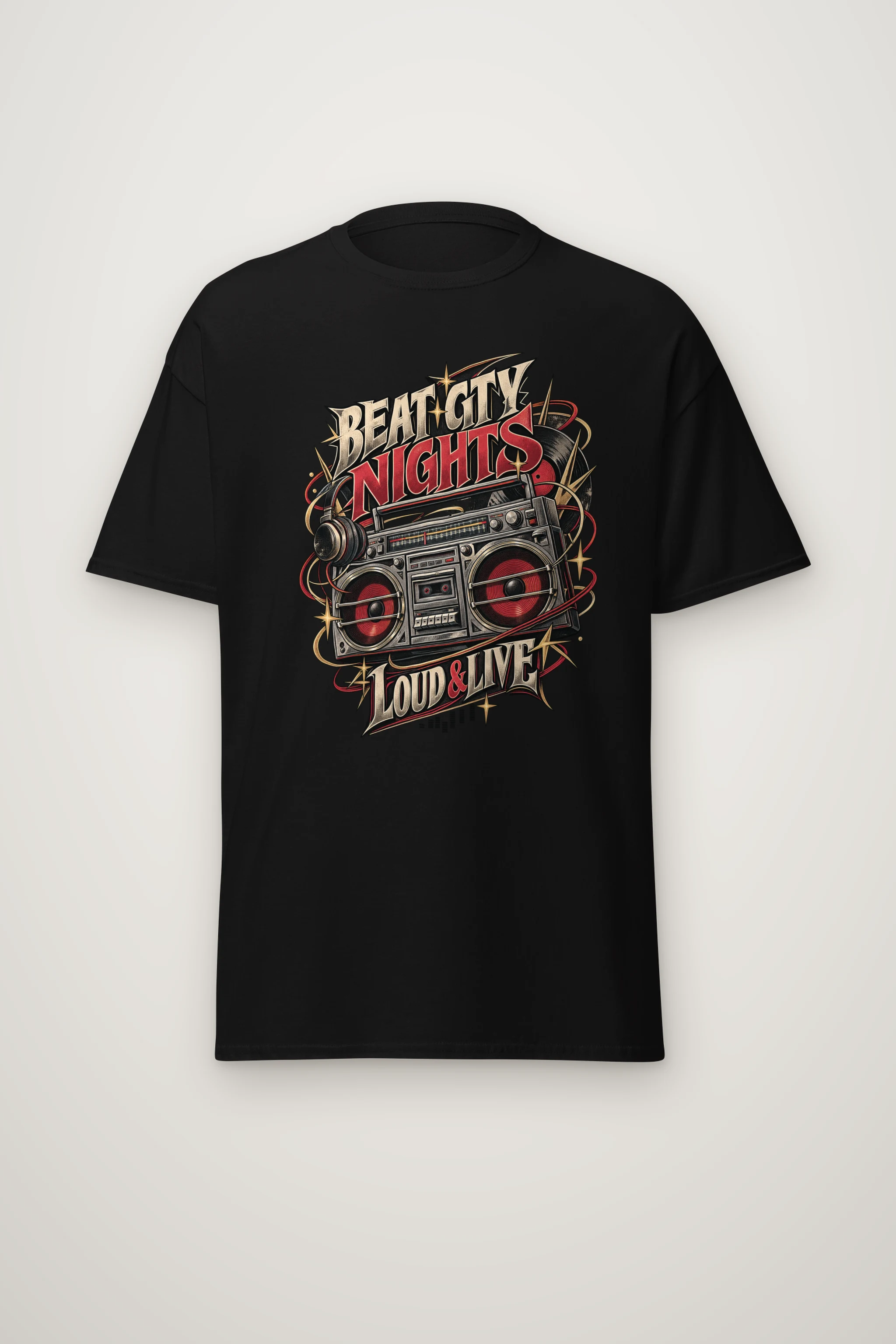 "Beat City Nights" Heavyweight Unisex Crewneck T-shirt