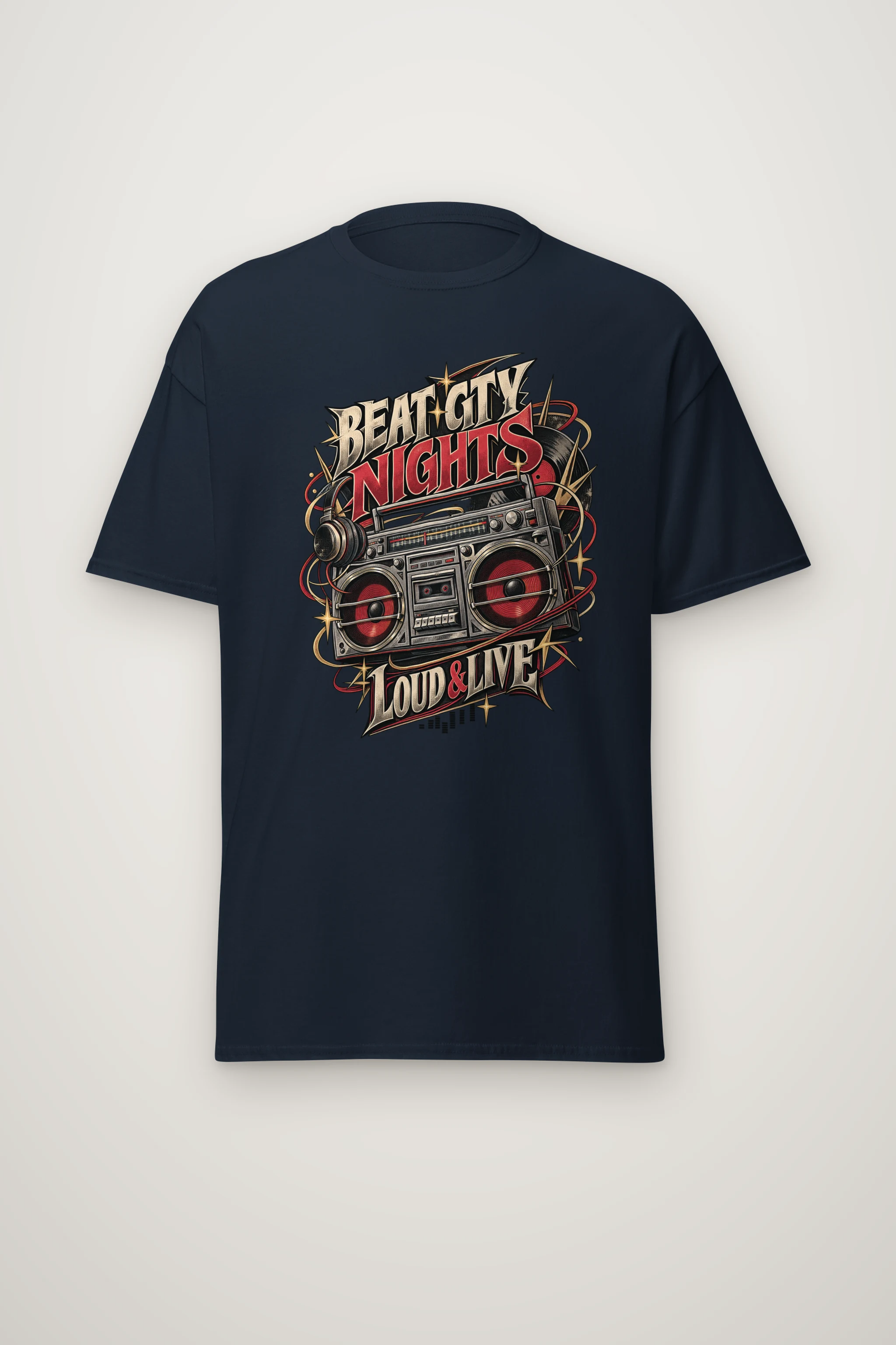 "Beat City Nights" Heavyweight Unisex Crewneck T-shirt