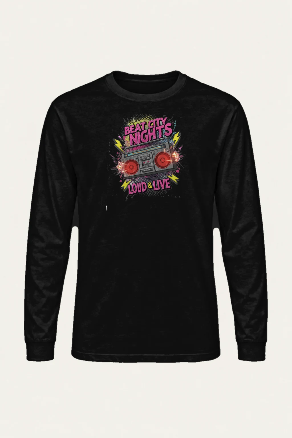 "Beat City Nights" Unisex Longsleeve T-shirt | Gildan 2400