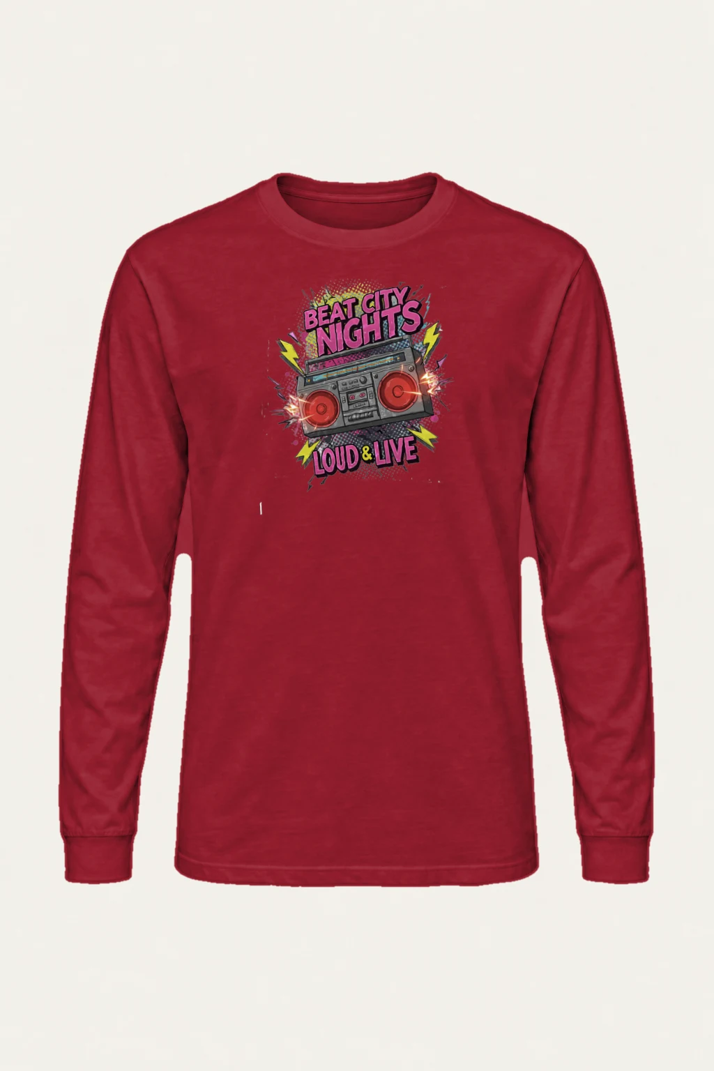 "Beat City Nights" Unisex Longsleeve T-shirt | Gildan 2400