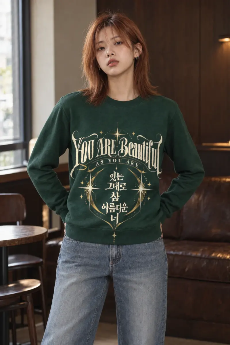 "Beautiful As You Are" Heavy Blend Unisex Crewneck Sweatshirt