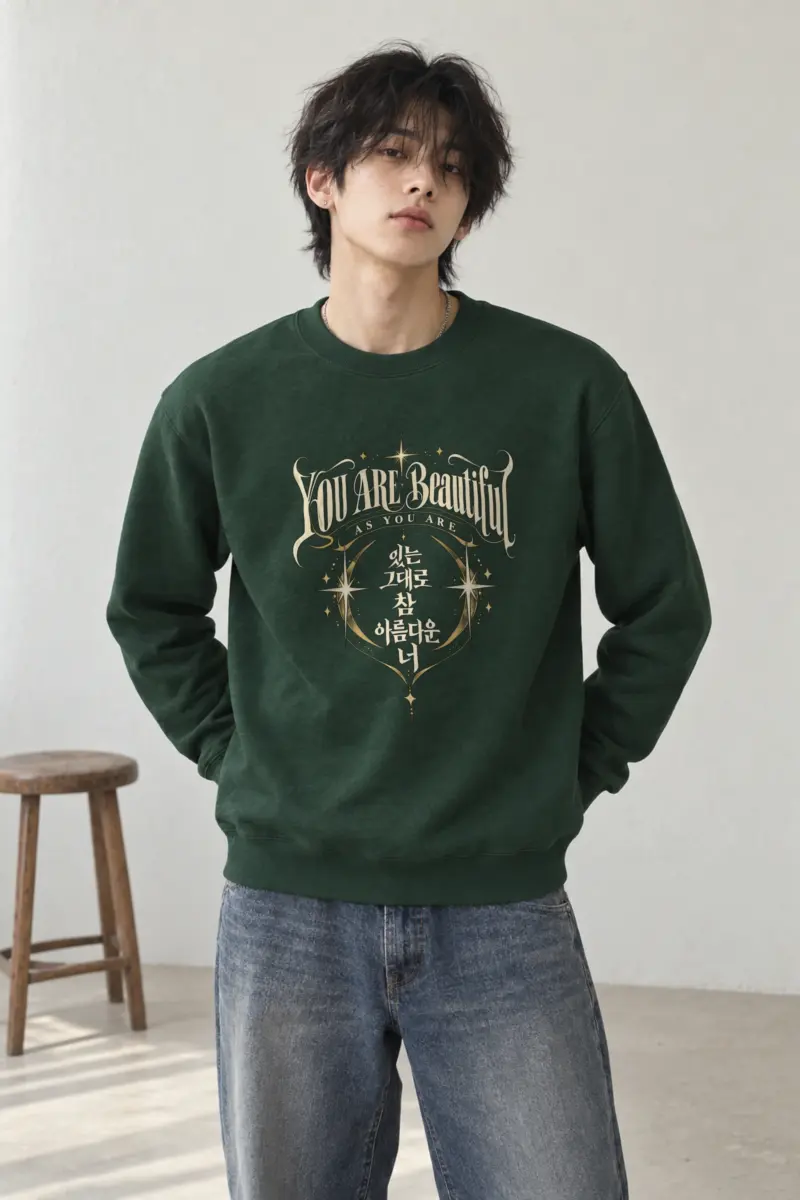 "Beautiful As You Are" Heavy Blend Unisex Crewneck Sweatshirt