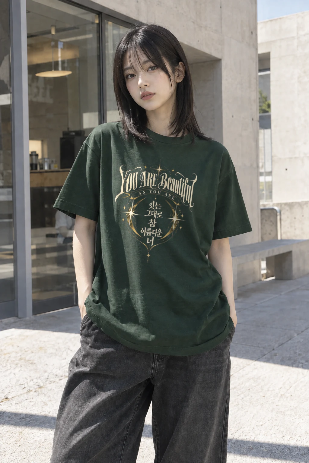 "Beautiful As You Are" Heavyweight Unisex Crewneck T-shirt | Gildan 5000