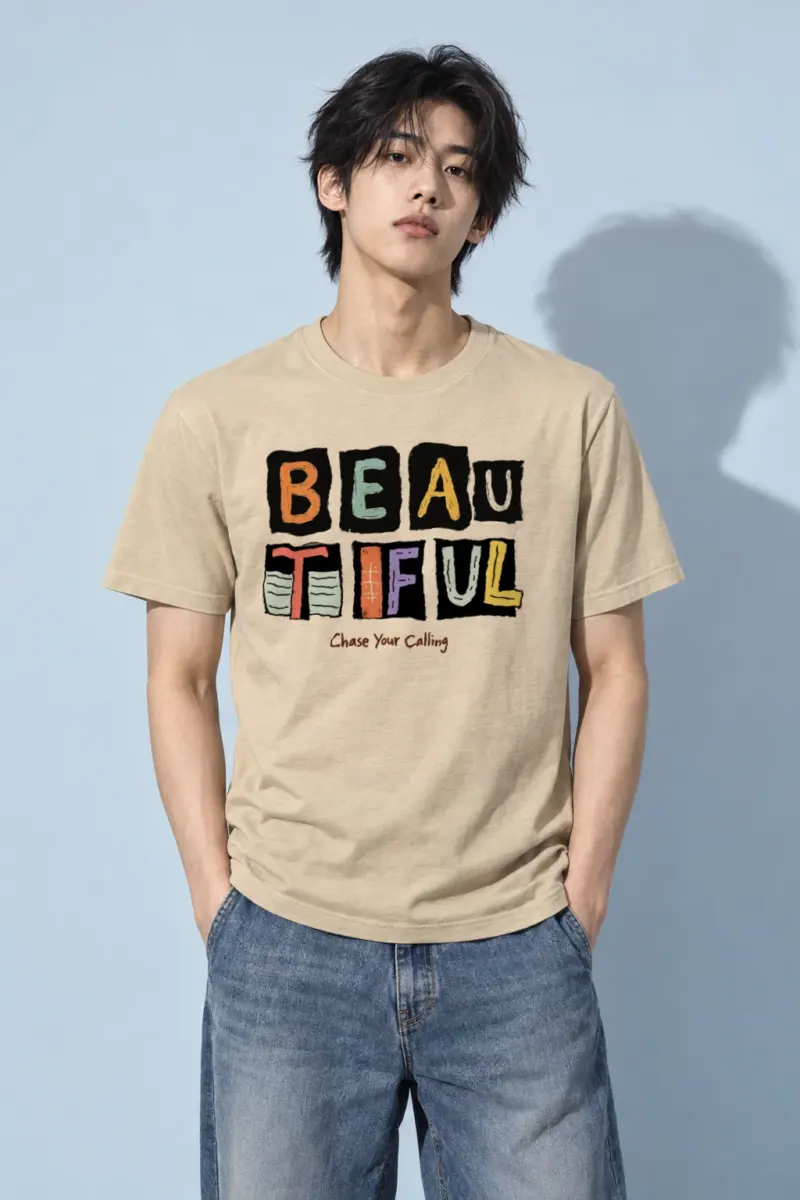 "Beautiful Chase Your Calling" Heavyweight Unisex Crewneck T-shirt | Gildan 5000