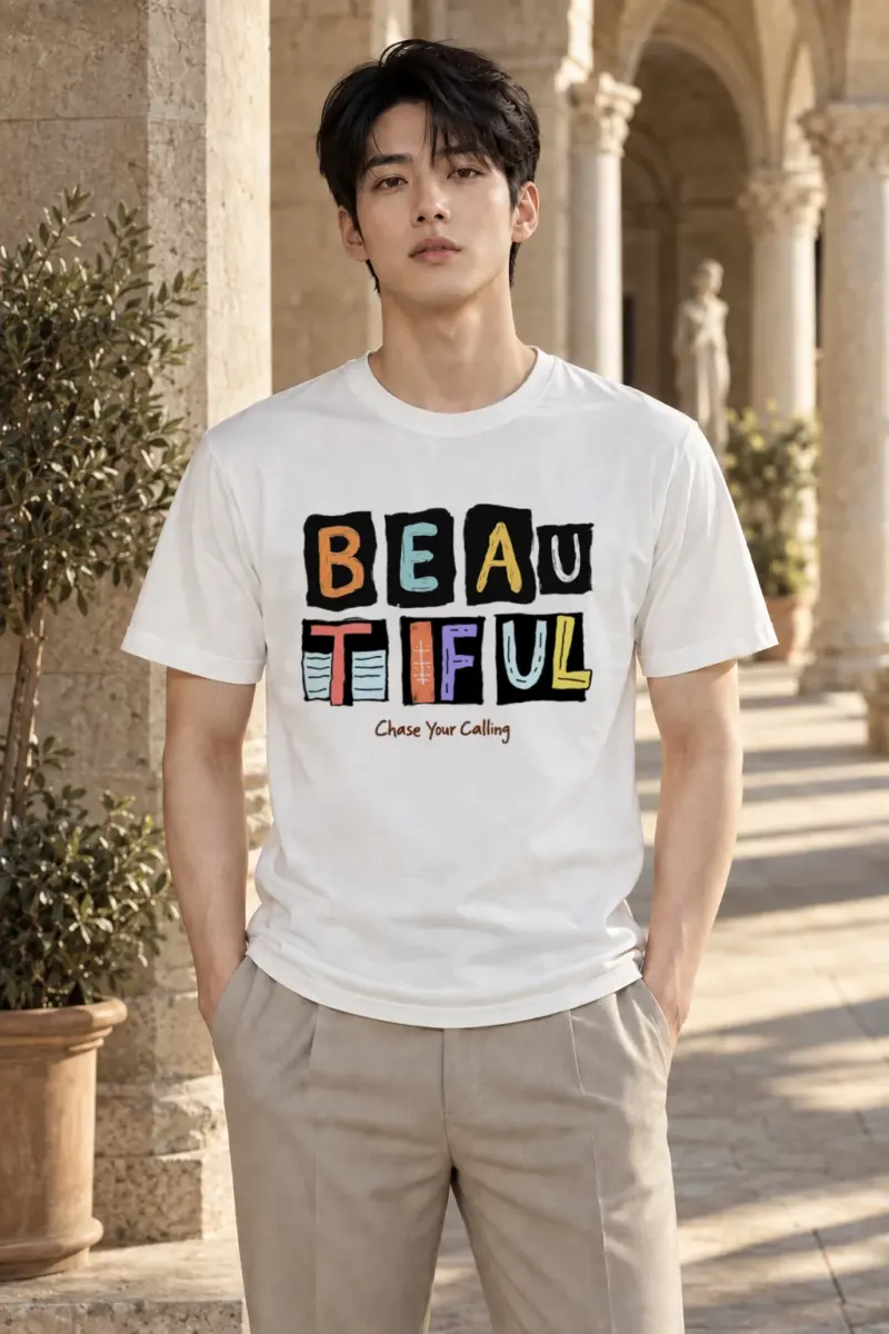 "Beautiful Chase Your Calling" Heavyweight Unisex Crewneck T-shirt | Gildan 5000