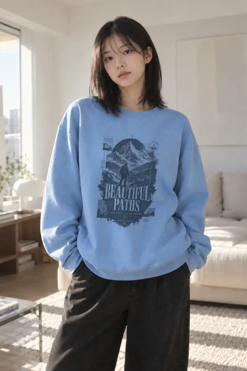 "Beautiful Paths" Heavy Blend Unisex Crewneck Sweatshirt | Gildan 18000