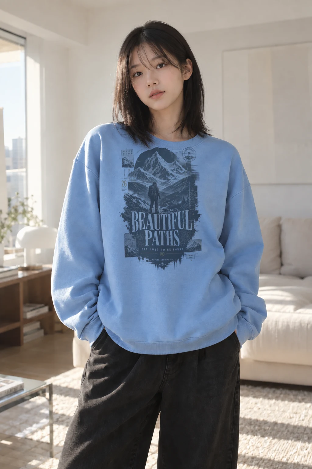 "Beautiful Paths" Heavy Blend Unisex Crewneck Sweatshirt | Gildan 18000