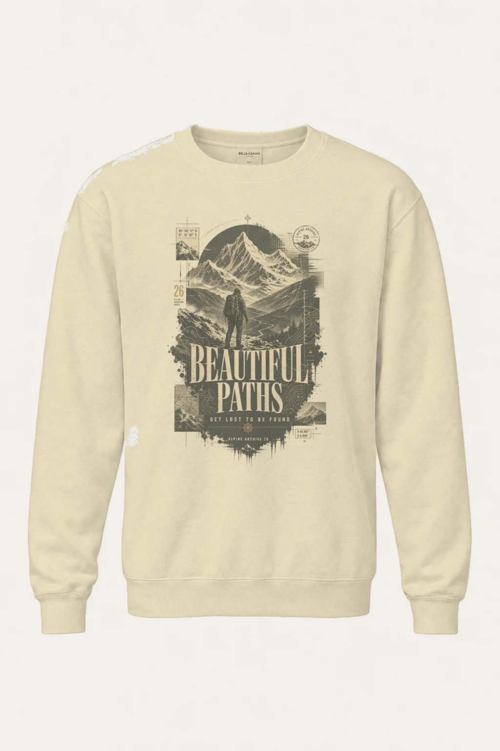 "Beautiful Paths" Unisex Sponge Fleece Crewneck Sweatshirt | Bella + Canvas 3901