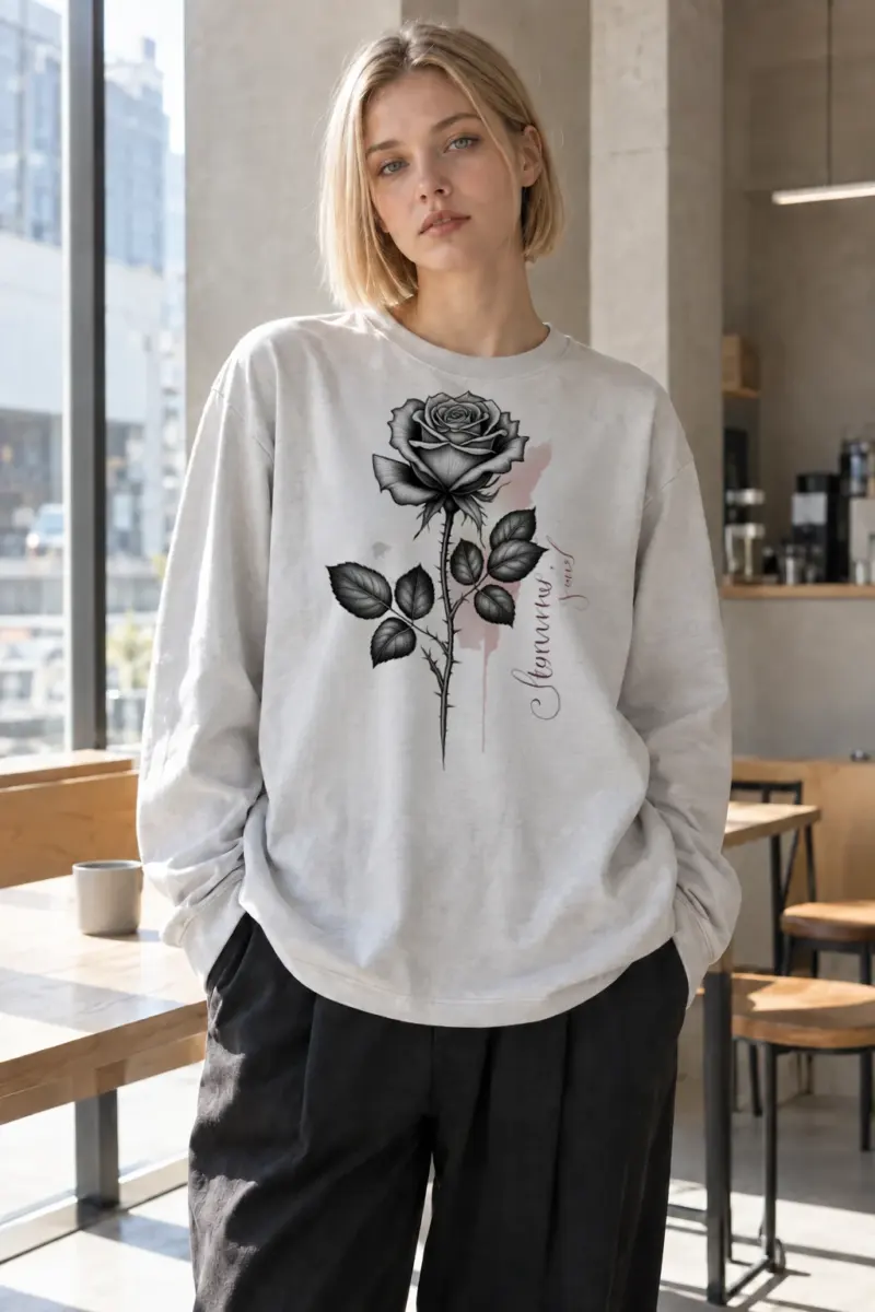 "Beautiful Rose" Unisex Longsleeve T-shirt | Gildan 2400