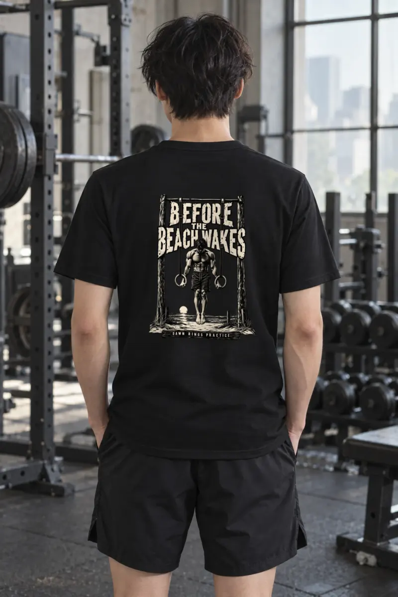 "Before the Beach Wakes" Heavyweight Unisex Crewneck T-shirt