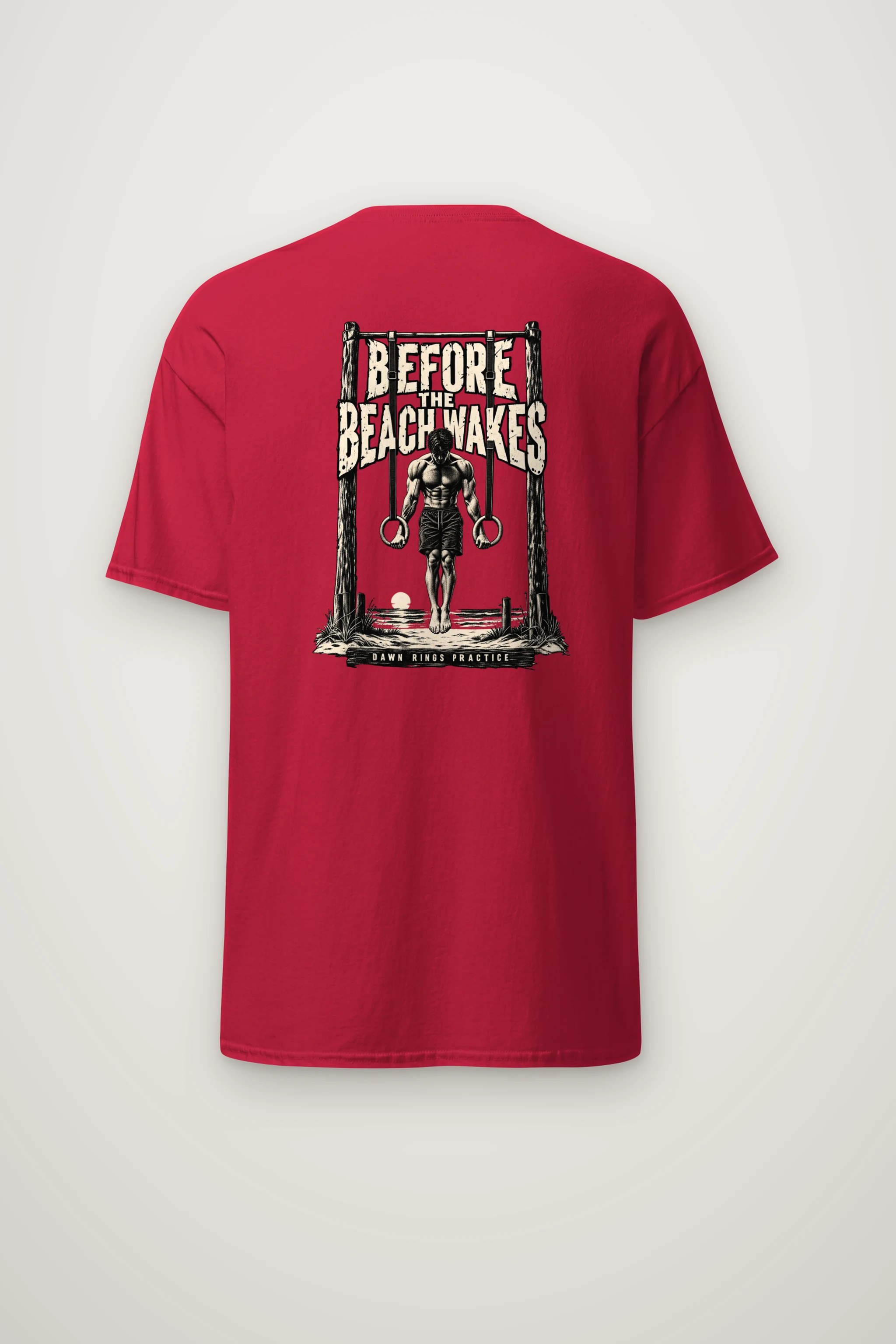"Before the Beach Wakes" Heavyweight Unisex Crewneck T-shirt