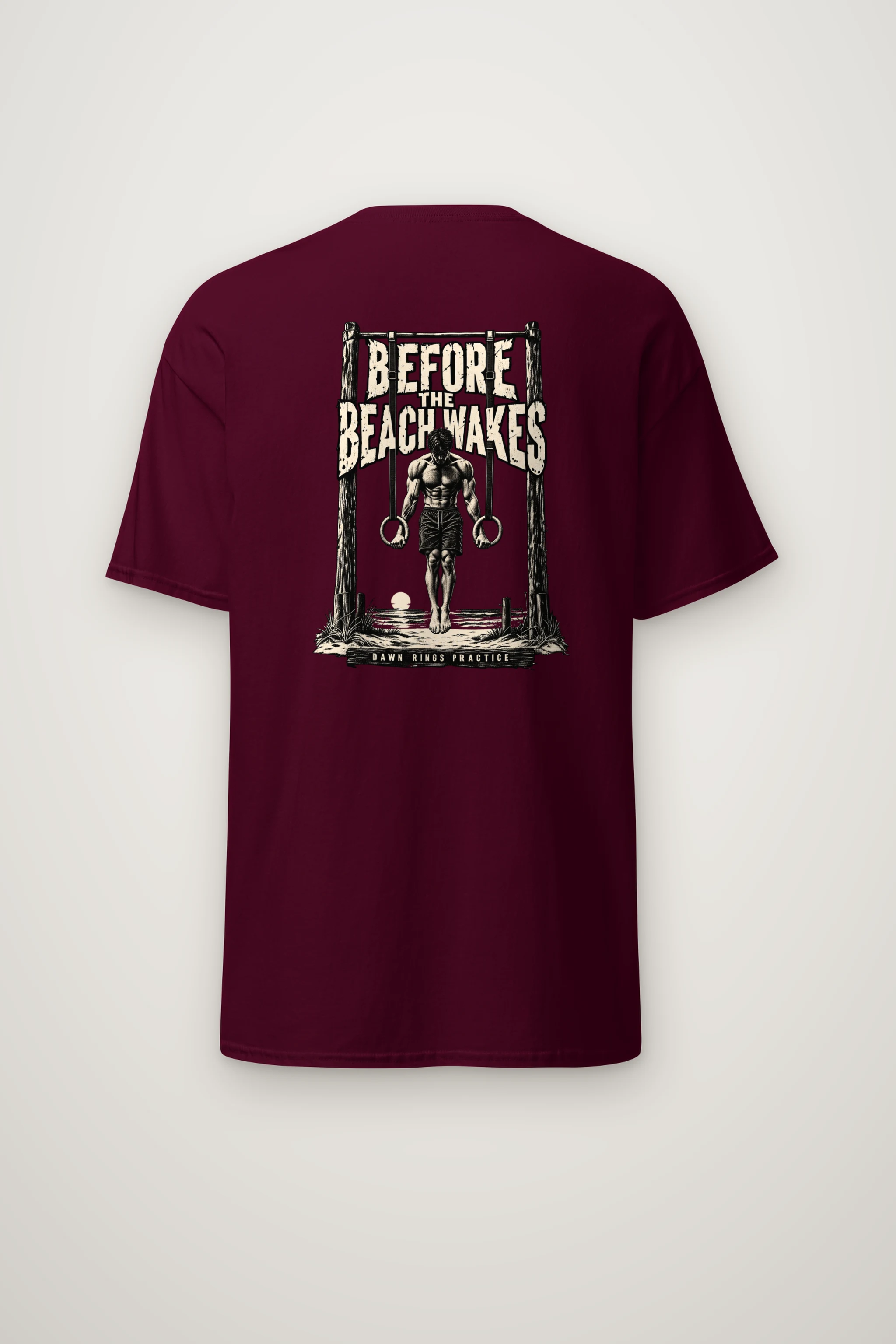 "Before the Beach Wakes" Heavyweight Unisex Crewneck T-shirt