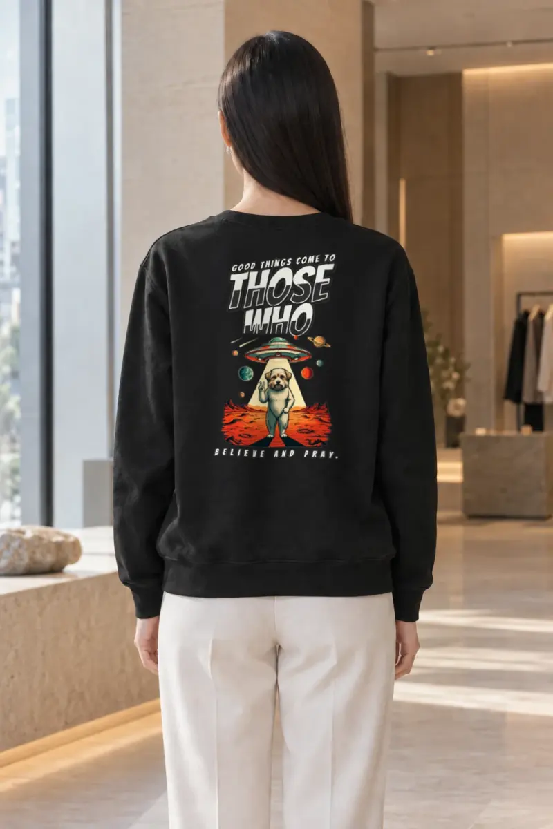 "Believe And Pray" Heavy Blend Unisex Crewneck Sweatshirt | Gildan 18000