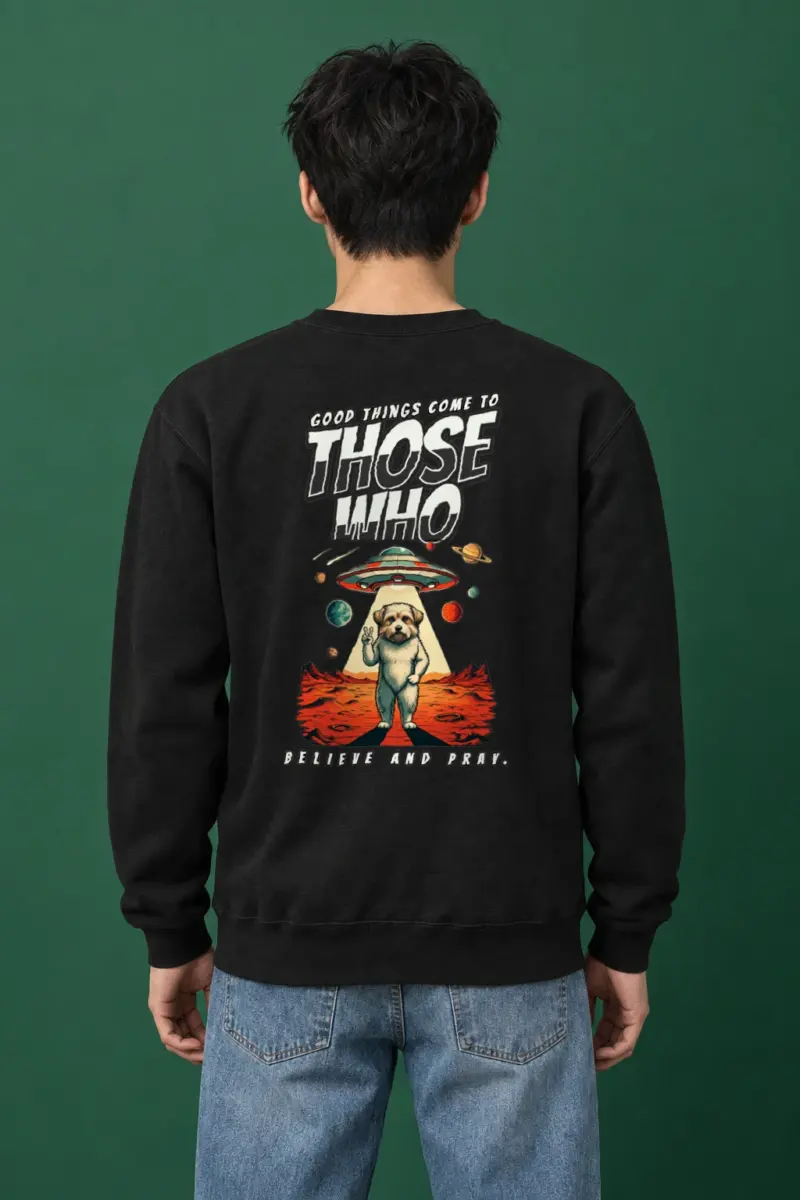 "Believe And Pray" Heavy Blend Unisex Crewneck Sweatshirt | Gildan 18000