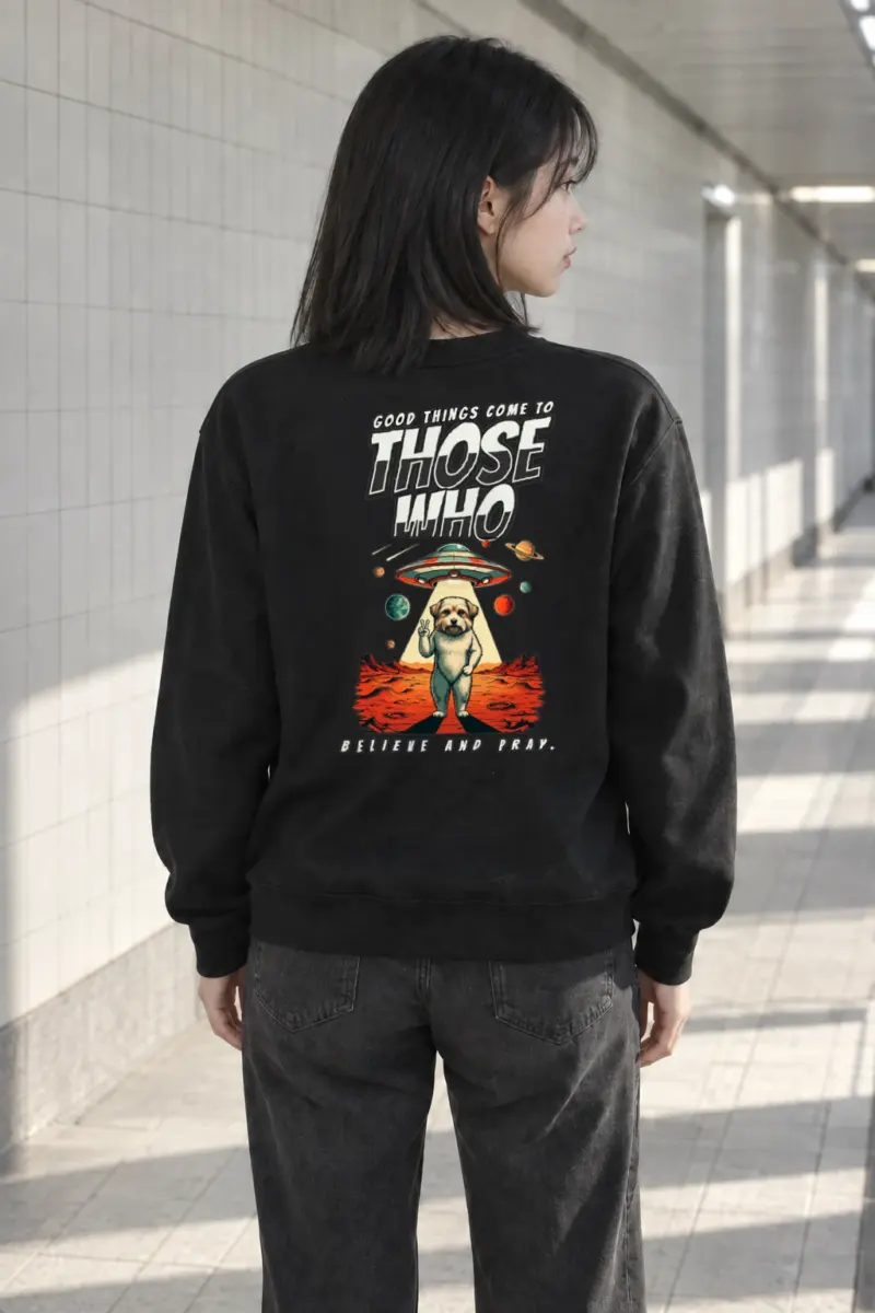 "Believe And Pray" Heavy Blend Unisex Crewneck Sweatshirt | Gildan 18000
