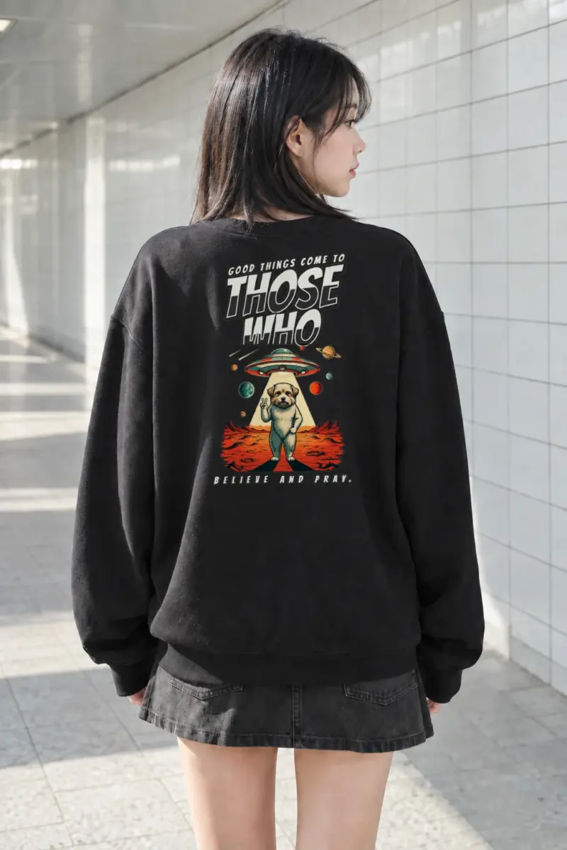 "Believe And Pray" Heavy Blend Unisex Crewneck Sweatshirt | Gildan 18000