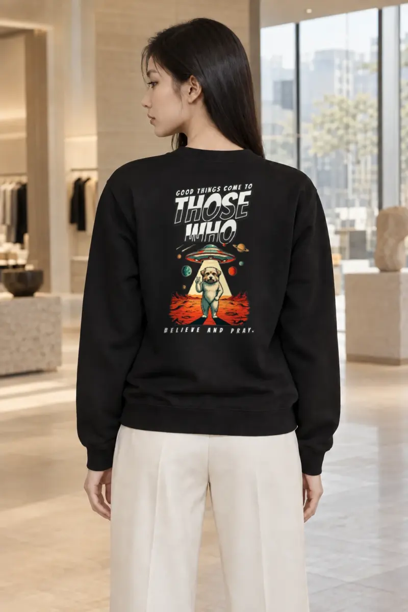 "Believe And Pray" Heavy Blend Unisex Crewneck Sweatshirt | Gildan 18000