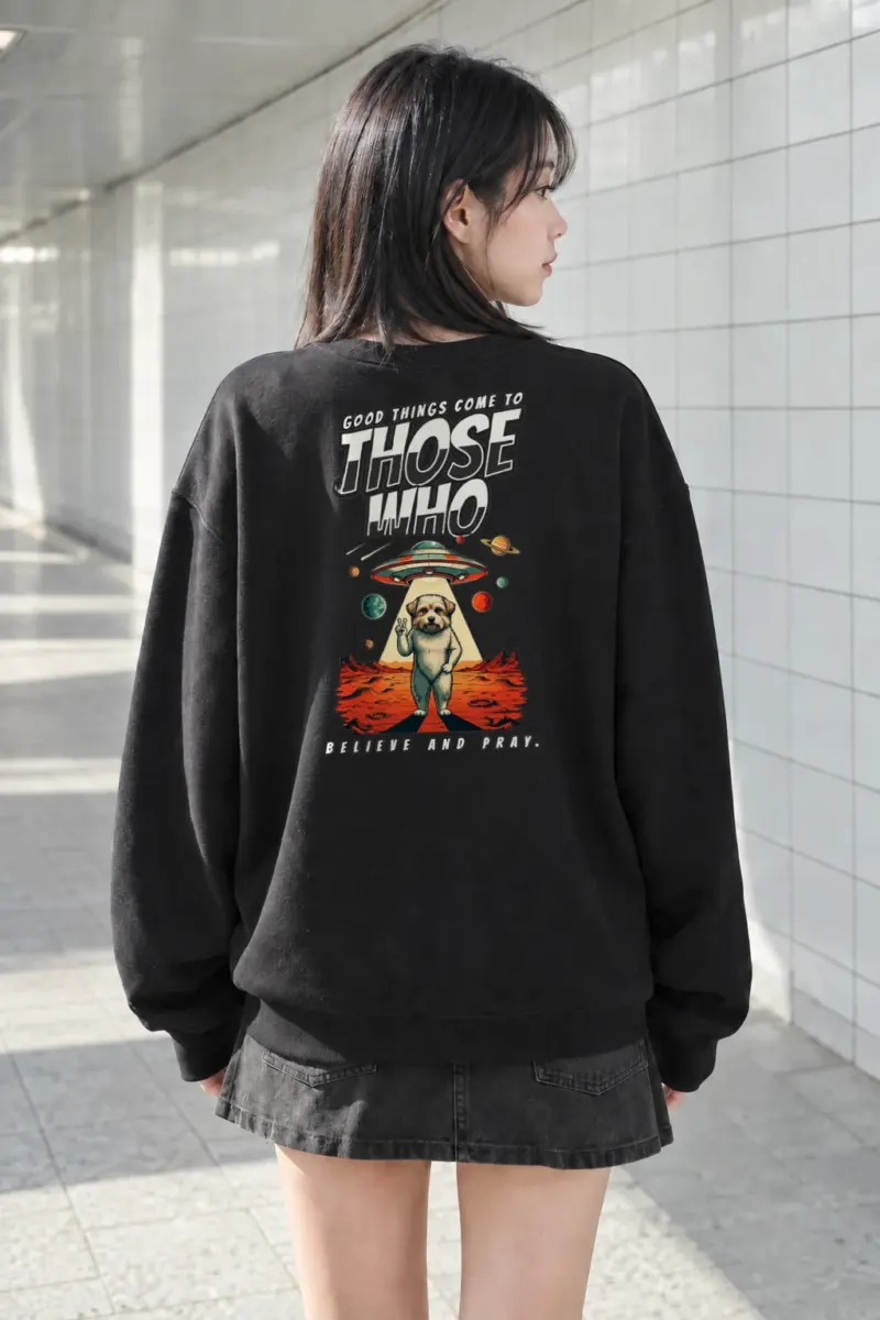 "Believe And Pray" Heavy Blend Unisex Crewneck Sweatshirt | Gildan 18000