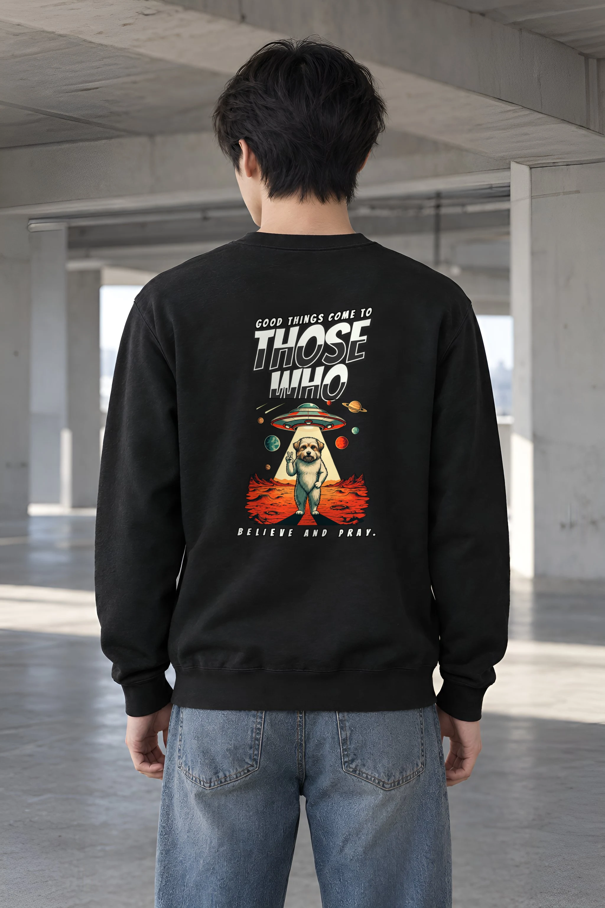 "Believe And Pray" Heavy Blend Unisex Crewneck Sweatshirt